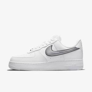 Nike Air Force 1 07 Essential Tenisky Damske Biele Čierne Metal Strieborne | NK134FPM