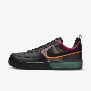 Nike Air Force 1 React Tenisky Panske Čierne Oranžové Ruzove Čierne | NK938QVS