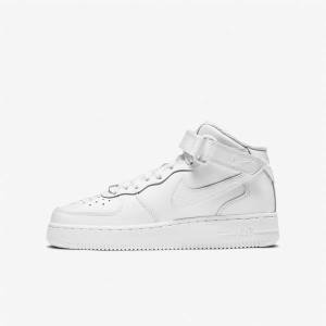 Nike Air Force 1 Stredne LE Older Tenisky Detske Biele | NK089IPJ