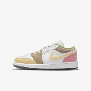 Nike Air Jordan 1 Low SE Older Tenisky Detske Biele Zelene | NK531FYK