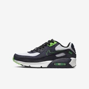 Nike Air Max 90 LTR SE Older Tenisky Detske Čierne Zelene Biele Obsidian | NK684KNX