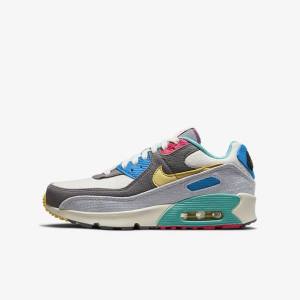 Nike Air Max 90 Older Tenisky Detske Siva Ruzove | NK397HLU