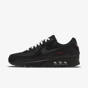 Nike Air Max 90 Tenisky Panske Čierne Červené Biele | NK493IKP