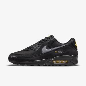 Nike Air Max 90 Tenisky Panske Čierne Žlté Metal Siva | NK582RAS