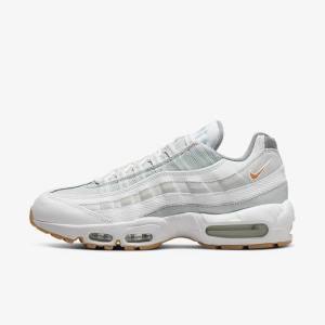 Nike Air Max 95 Tenisky Panske Biele Platina Siva Žlté | NK317GMN