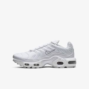 Nike Air Max Plus Older Tenisky Detske Biele Metal Strieborne Biele | NK092LDV