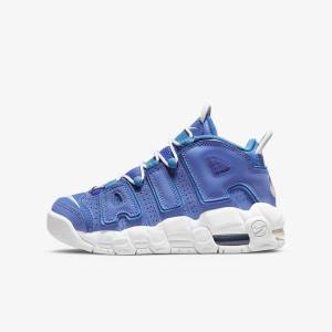 Nike Air More Uptempo Older Basketbalove Tenisky Detske Modre Biele | NK453PLV