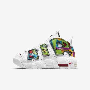 Nike Air More Uptempo Older Tenisky Detske Biele | NK029VNH