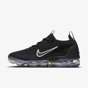 Nike Air VaporMax 2021 FK Tenisky Damske Čierne Metal Strieborne Biele | NK604JVA