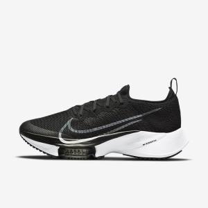 Nike Air Zoom Tempo NEXT% Cestne Bežecké Tenisky Panske Čierne Tmavo Siva Platina Biele | NK602LNJ