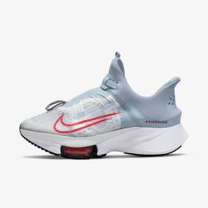 Nike Air Zoom Tempo NEXT% FlyEase Easy On-Off Cestne Bežecké Tenisky Damske Svetlo Modre Platina Biele Červené | NK465WQO