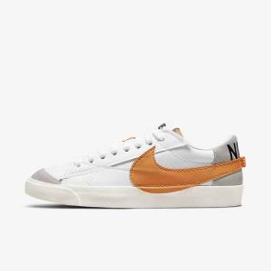 Nike Blazer Low 77 Jumbo Tenisky Panske Biele Siva Oranžové | NK235XOZ