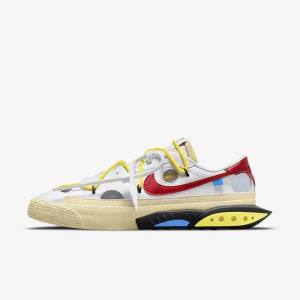 Nike Blazer Low 77 x Off-White™ Tenisky Panske Biele Žlté Hnedožltý Červené | NK892IDV