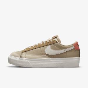 Nike Blazer Low Platforme SP Tenisky Damske Hnedožltý Svetlo Béžové | NK968HZC