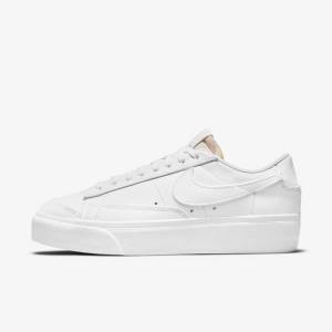 Nike Blazer Low Platforme Tenisky Damske Biele | NK679ZUS