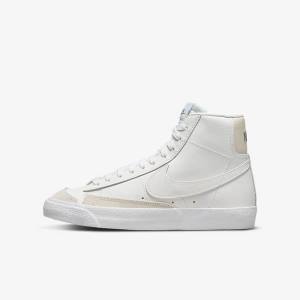 Nike Blazer Stredne 77 Older Basketbalove Tenisky Detske Biele Svetlo Hnede Biele | NK089HBF