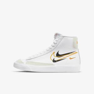 Nike Blazer Stredne 77 Older Tenisky Detske Biele Čierne Biele | NK854GFR