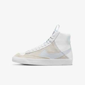 Nike Blazer Stredne 77 SE Dance Older Tenisky Detske Biele Modre Siva | NK485JHU