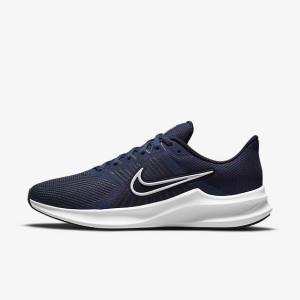 Nike Downshifter 11 Cestne Bežecké Tenisky Panske Námornícka Modrá Tmavo Obsidian Biele | NK024TYQ