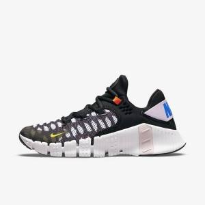 Nike Free Metcon 4 Botasky Panske Čierne Biele Modre Žlté | NK730RQV