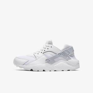 Nike Huarache Run Older Tenisky Detske Biele Platina Biele | NK452VFK