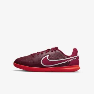 Nike Jr. Tiempo Legend 9 Club IC Older Indoor-Court Kopačky Detske Červené Svetlo Červené | NK987XPG