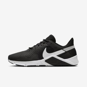 Nike Legend Essential 2 Botasky Panske Čierne Metal Strieborne Biele | NK782SKM