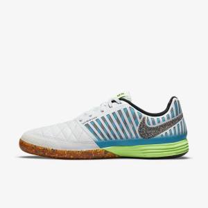 Nike Lunar Gato II IC Indoor Court Kopačky Panske Biele Svetlo Modre Čierne Čierne | NK324NFL