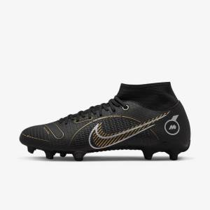 Nike Mercurial Superfly 8 Academy MG Multi-Grounds Kopačky Damske Čierne Metal Strieborne Siva Metal Zlate | NK165ZES