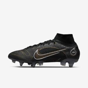 Nike Mercurial Superfly 8 Elite SG-PRO Anti-Clog Traction Soft-Ground Kopačky Panske Čierne Metal Strieborne Siva Metal Zlate | NK295ENZ