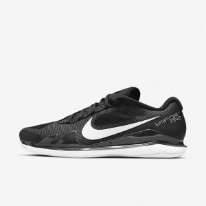 Nike NikeCourt Air Zoom Vapor Pro Clay Court Tenisove Tenisky Panske Čierne Biele | NK792MCF