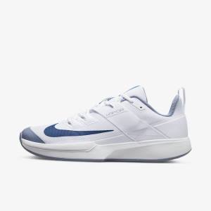 Nike NikeCourt Vapor Lite Hard Court Tenisove Tenisky Panske Biele Námornícka Modrá | NK591VNG