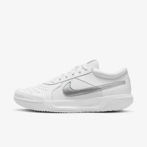 Nike NikeCourt Zoom Lite 3 Tenisove Tenisky Damske Biele Metal Strieborne | NK863RVQ