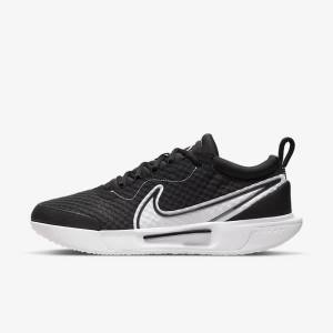 Nike NikeCourt Zoom Pro Hard Court Tenisove Tenisky Panske Čierne Biele | NK517VUH