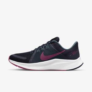 Nike Quest 4 Cestne Bežecké Tenisky Damske Modre Siva Zelene Biele Ruzove | NK381ZDH