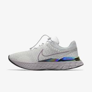 Nike React Infinity Run 3 By You Custom Cestne Bežecké Tenisky Panske Siva Platina Siva | NK716SQT