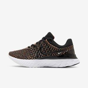 Nike React Infinity Run Flyknit 3 Cestne Bežecké Tenisky Damske Čierne Modre Ruzove Biele | NK562FGQ