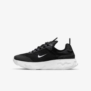 Nike React Live Older Tenisky Detske Čierne Tmavo Siva Biele | NK081AVQ