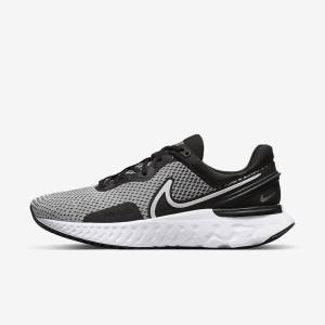 Nike React Miler 3 Cestne Bežecké Tenisky Panske Biele Čierne Metal Strieborne | NK653RJG