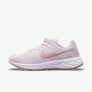 Nike Revolution 6 FlyEase Next Nature Easy On-Off Cestne Bežecké Tenisky Damske Svetlo Nachový Biele | NK206MDX