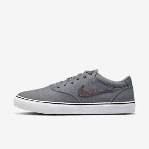 Nike SB Chron 2 Platene Premium Skate Tenisky Panske Siva Biele | NK127WMF