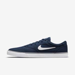 Nike SB Chron 2 Platene Skate Tenisky Damske Námornícka Modrá Námornícka Modrá Čierne Biele | NK603CBU