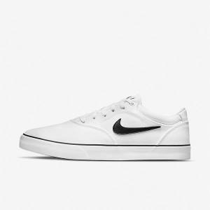 Nike SB Chron 2 Platene Skate Tenisky Damske Biele Čierne | NK806YQI