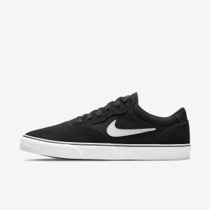 Nike SB Chron 2 Skate Tenisky Panske Čierne Biele | NK963APJ