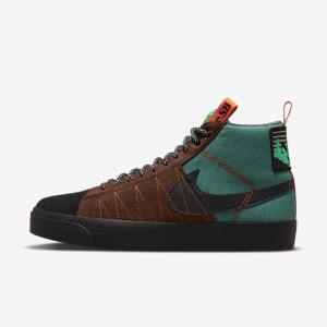 Nike SB Zoom Blazer Stredne Premium Tenisky Damske Zelene Biele Oranžové Čierne | NK150UVE