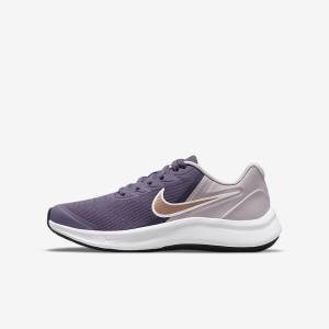 Nike Star Runner 3 Older Cestne Bežecké Tenisky Detske Nachový Siva Metal Červené Hnede | NK967KYC