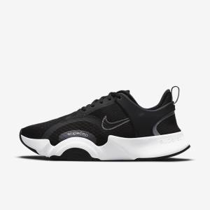 Nike SuperRep Go 2 Botasky Damske Čierne Biele Metal Tmavo Siva | NK760HLC