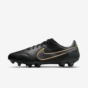 Nike Tiempo Legend 9 Pro FG Firm-Ground Kopačky Damske Čierne Tmavo Siva Metal Zlate Metal Tmavo Siva | NK076XER