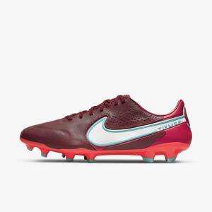 Nike Tiempo Legend 9 Pro FG Firm-Ground Kopačky Damske Červené Biele | NK531VKI