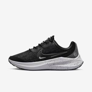 Nike Zoom Winflo 8 Shield Weatherised Cestne Bežecké Tenisky Damske Čierne Metal Strieborne Modre Siva | NK061GEB